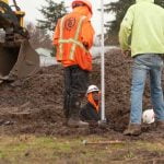 out on the field with laborers apprenticeship students