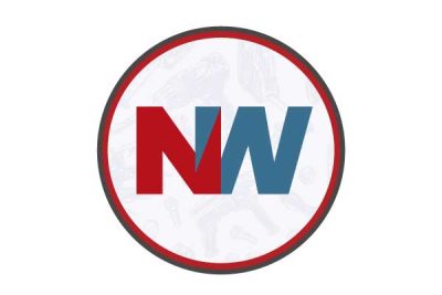 A photo of an NWCOC-branded hard hat sticker