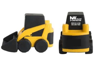 Photo of an NWCOC-branded squishie skid steer